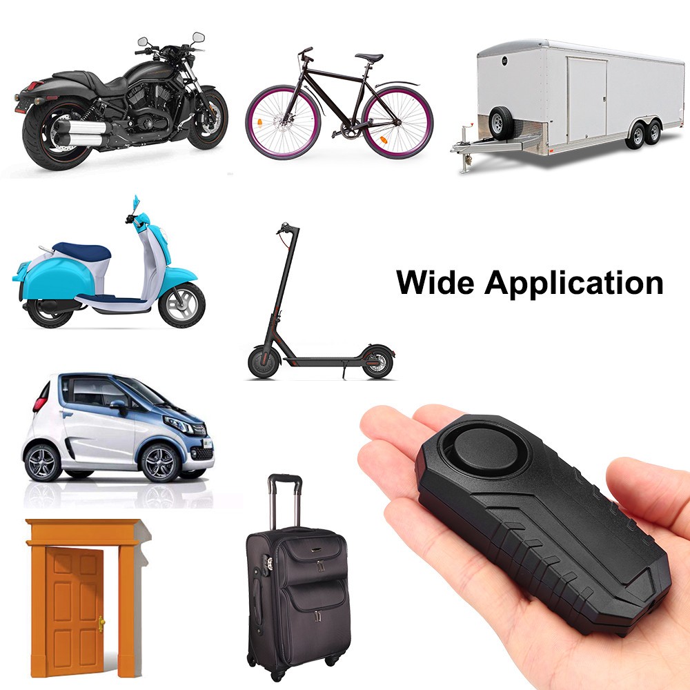 Elecpow Remote Control Bike Alarm Waterproof Motorcycle Electric Bicycle Security 113dB Anti-lost Vibration Warning Alarm Sensor