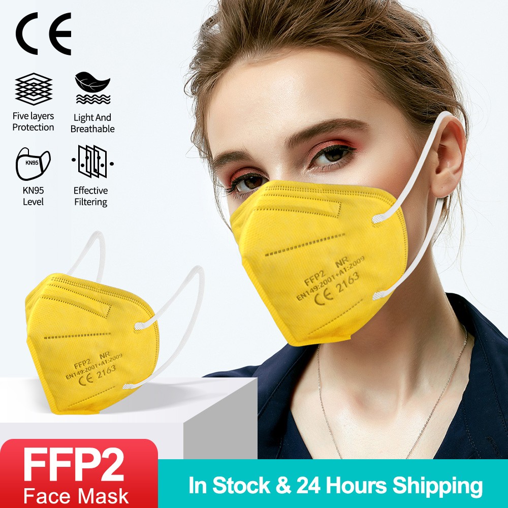 20-100 قطعة ffp2fan ce mascarillas ffp2reuse zable الألوان واقية الفم قناع kn95 masque ffpp2 mascarillas kn95 شهادة