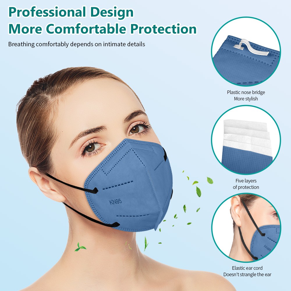 KN95 Masks Morandi Color Mascarillas FPP2 10-100pcs 5 Layers Mascherine FFP2 Adult ffp2fan Black FP2 Approved Mask FFPP2 Europe