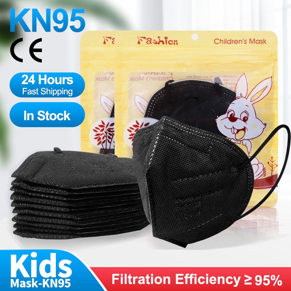 Children FFP2 Masks KN95 Mascarillas FPP2 Ninos ffp2neckids Masque Enfant 5 Layers Protective Face Mask Fit 9-12 Years