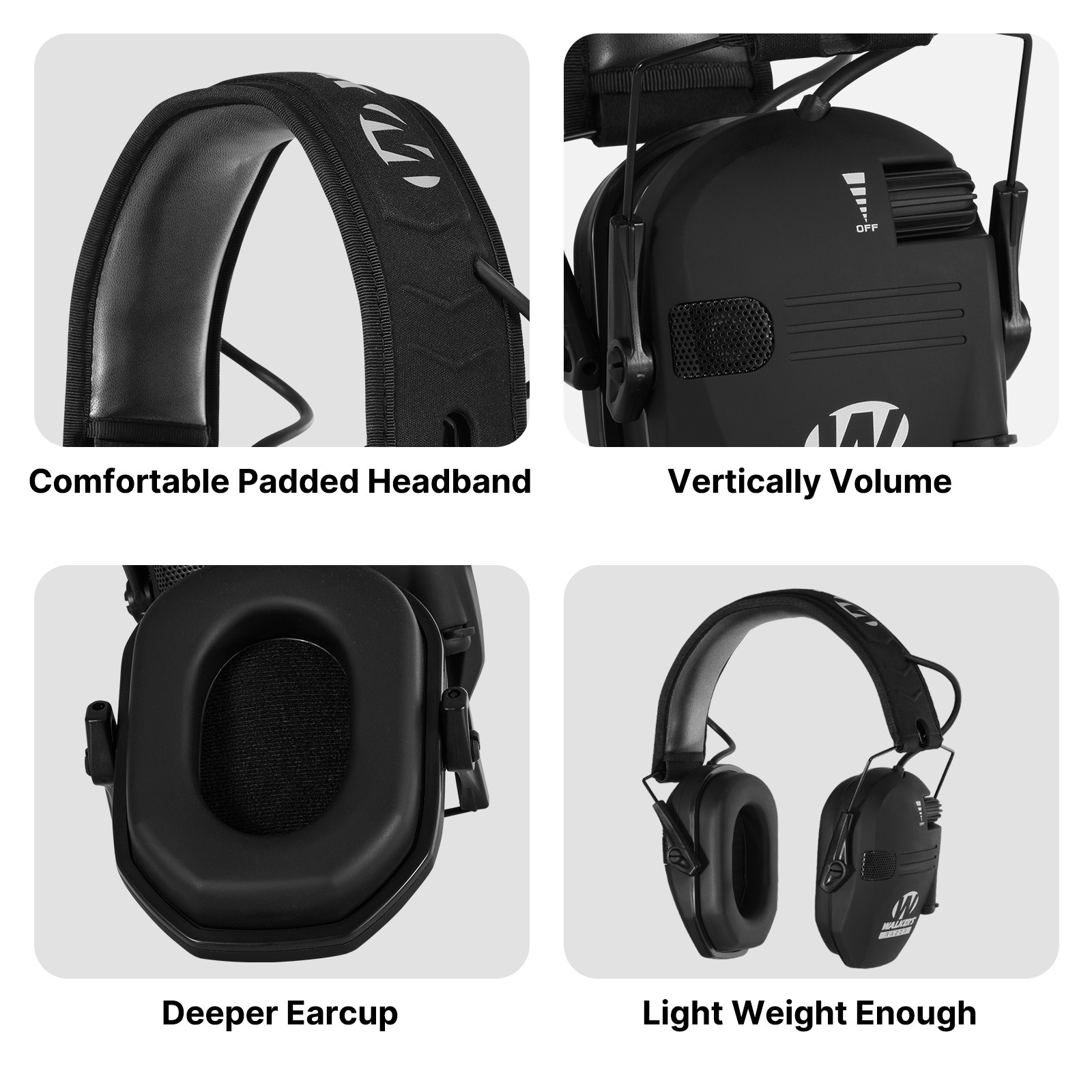 Tactical Headset Hearing Protection Earplugs 23dB Muffs Earmuffs Military Shooting Ear Protectors Hunting Noise Reduction Soundproof