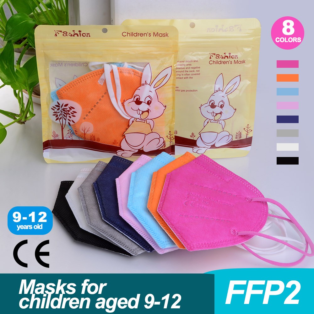 9-12 old CE ffp2 قناع للأطفال mascarillas fpp2 niños 5 طبقات أطفال KN95 أقنعة بنين بنات قناع الوجه ffp2fan Masque Enfant