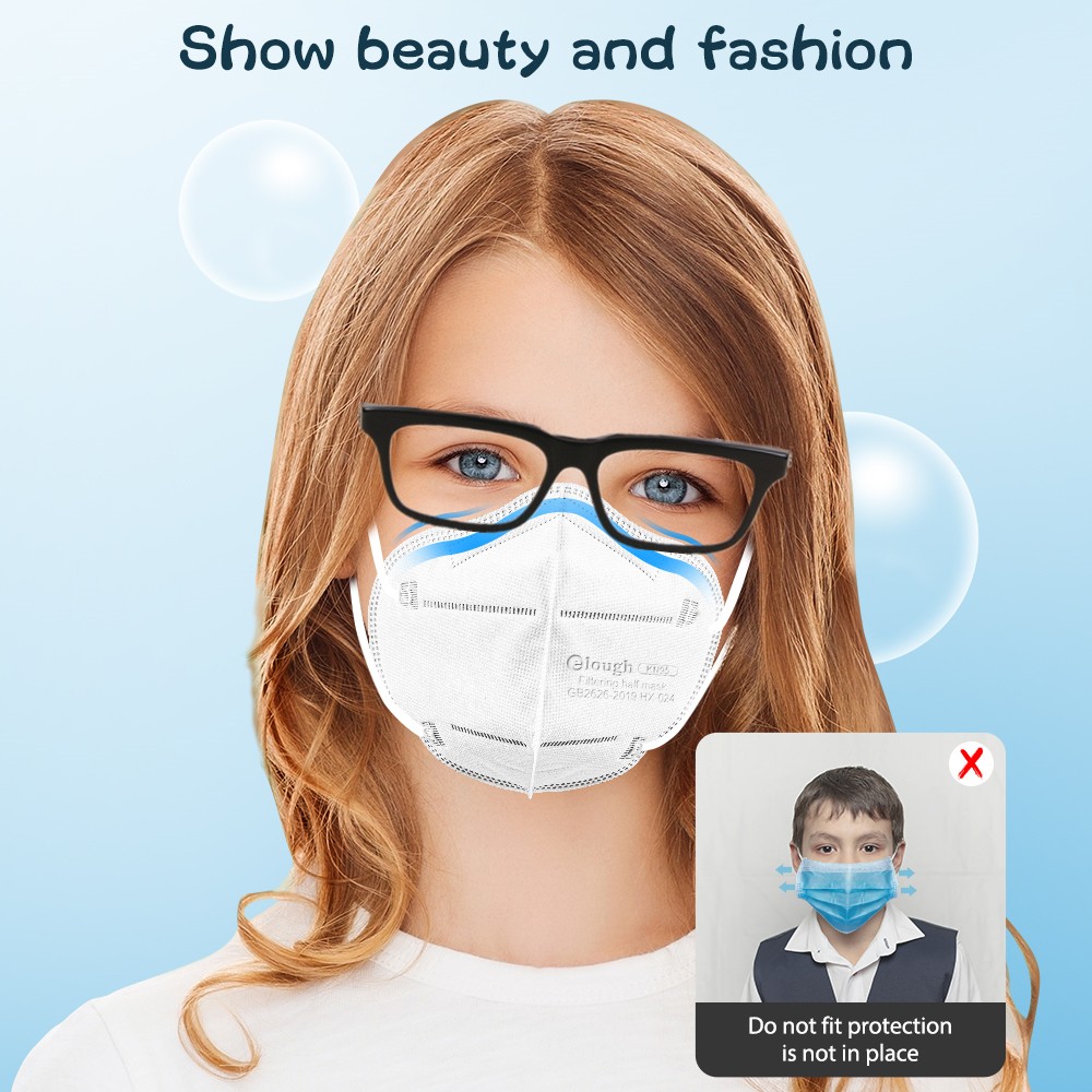 KN95 niños Mascarillas fpp2 ce certified ffp2 masks 95% filtration masque KN95 Maske Kinder designed for ffp2masque glasses for kids