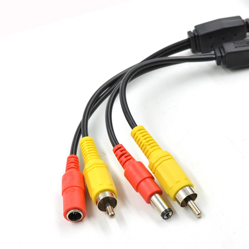 CCTV RCA Video Cable 5M 10M 20M 2IN1 DC In Video/Audio Out Extension Cable For DVR Analog Security Camera System