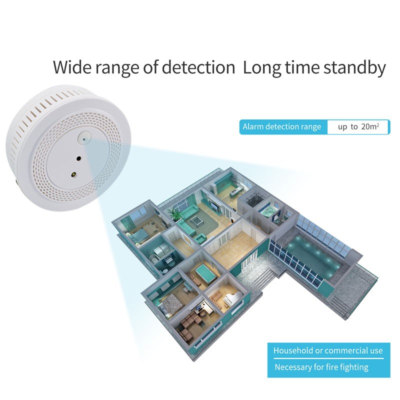 VStarcam Smart Home WiFi Smoke Detector Household Carbon Monoxide Gas Fire Alarm Sensor Camera APP Security Monitor