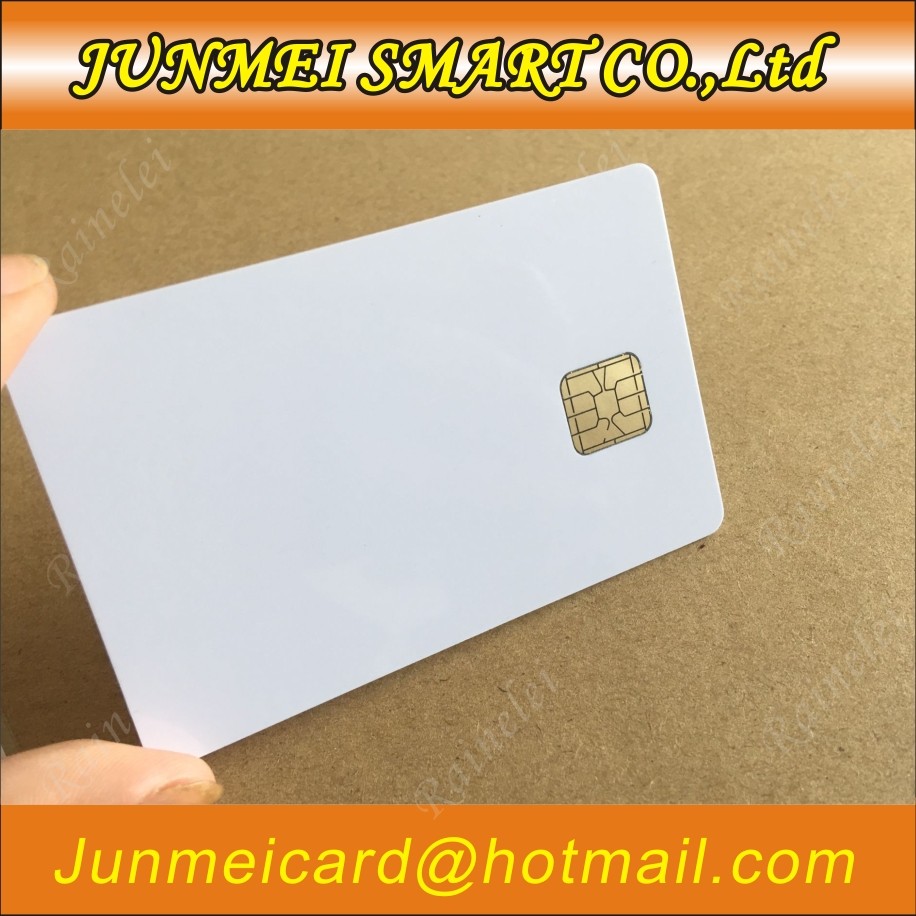 150pcs white contact SLE4428 chip large inkjet printable blank corporate pvc card with chip SLE5528