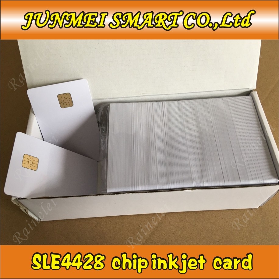 10pcs ISO7816 PVC Blank Card SLE4428 Chip 1K Contact IC Smart Rfid For Inkjet Printer