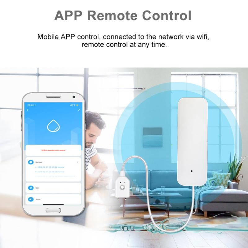 Tuya ZigBee/Wifi Water Leak Alarm Smart Water Sensor Leak Detector Smart Life APP Flood Alert Overflow Security Alarm System