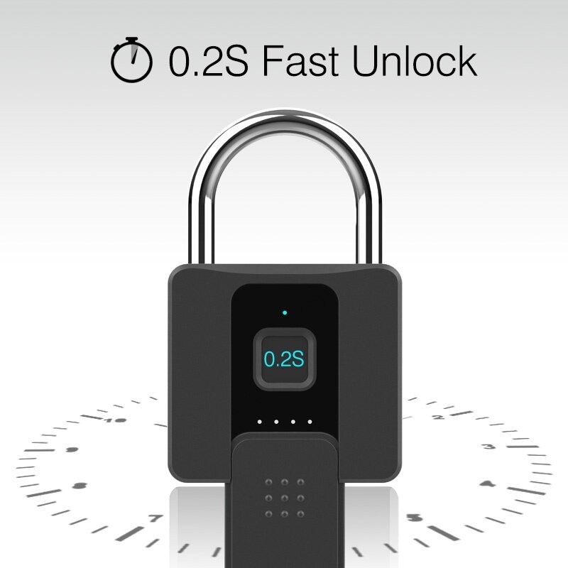 Smart lock outdoor waterproof fingerprint lock courtyard warehouse large lock smart remote anti-theft smart lock