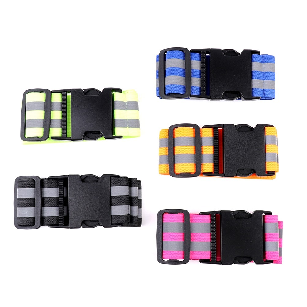 Safety Reflective Belt Elastic Band Waist Protection Reflective Night Running Safety Belt For Running Cycling Walking