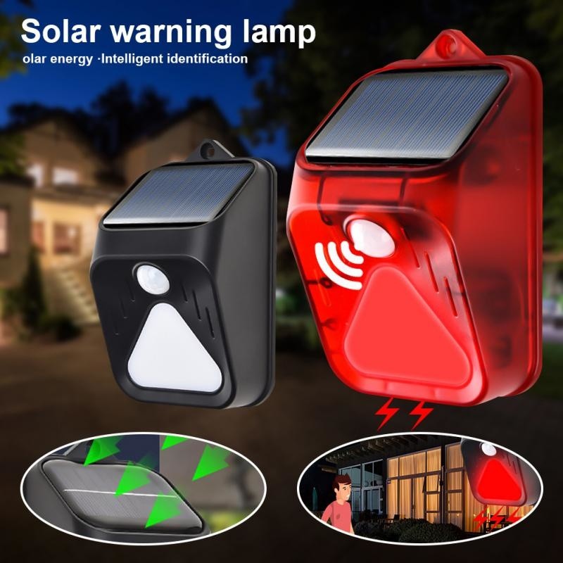 Solar LED human body induction lamp, waterproof outdoor patio pet automatic identification smart warning