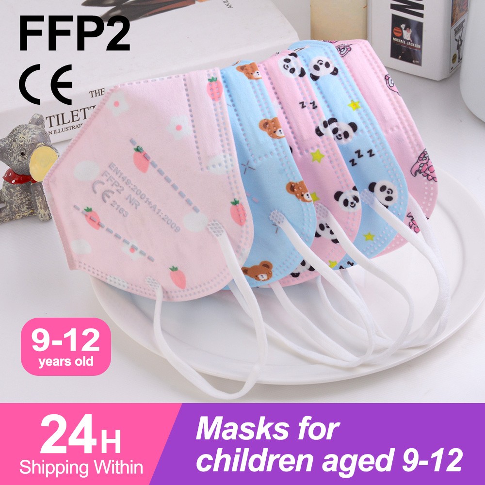 5 طبقات اقنعة الاطفال fpp2 niños CE KN95 FFP2 قناع قابل لإعادة الاستخدام 9-12 سنة الاطفال infantil Mascarillas masques ffpp2 enfants masque