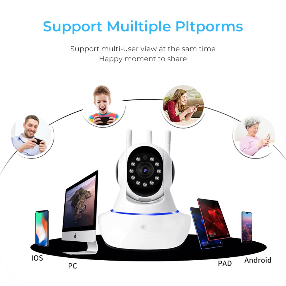 2MP PTZ IP Camera Smart Home Security Camera Surveillance Wifi Wireless Camera Two Way Audio Baby Pet Monitor Video Record