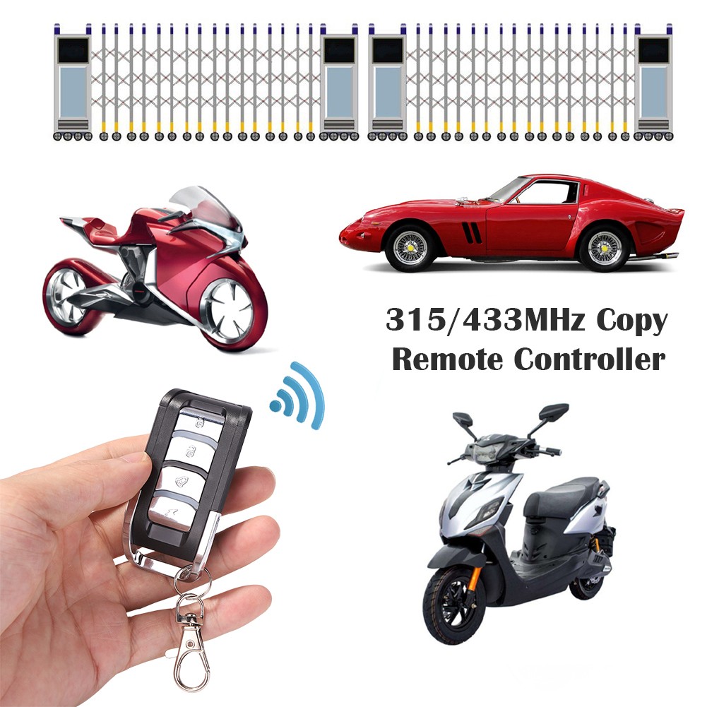 Copy Remote Control 4 Keys Clone Code Wireless Transmitter Universal Auto Car Garage Gate Opener Door Alarm Duplicator