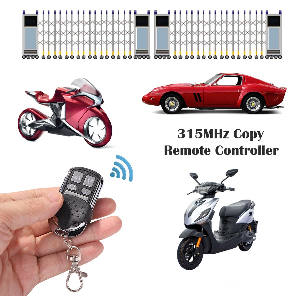 Universal 4 Buttons Garage Door Opener Remote Control 433MHZ Clone Hard Learning Code for Car Gate Garage Door Tools