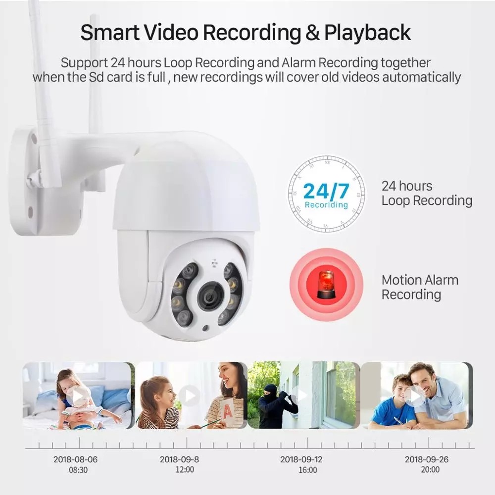 Original 2022 iP Camera 5MP HD Outdoor AI Human Audio Detection Wireless Security CCTV Camera Digital Surveillance Camera Wifi