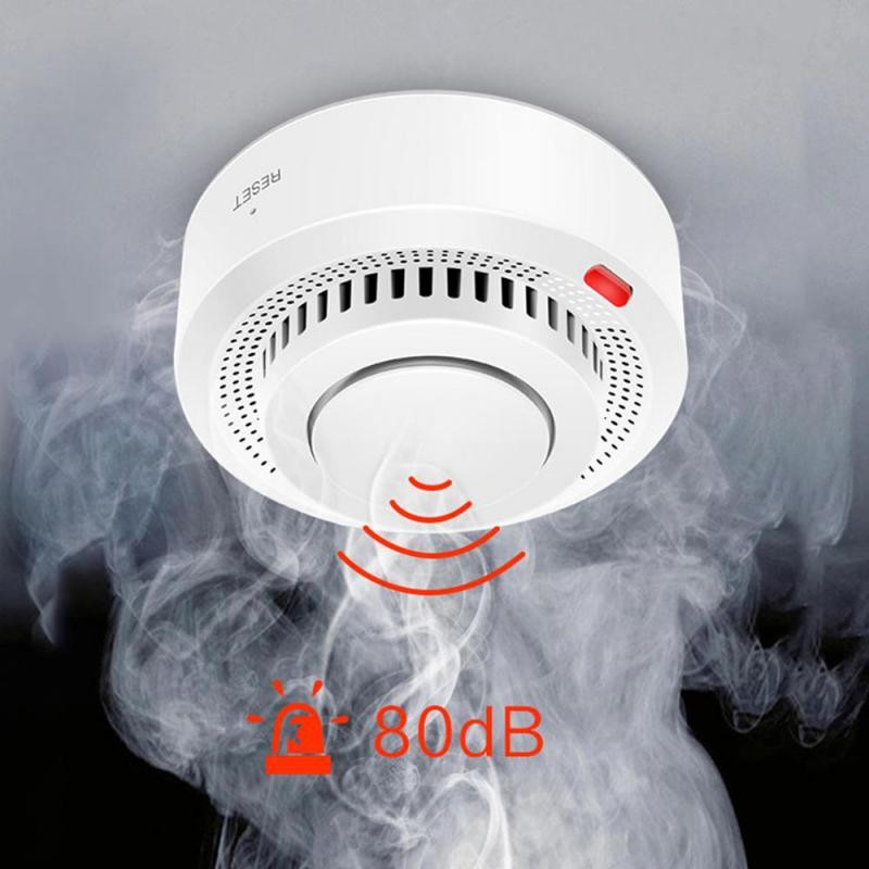 Tuya Zigbee Smoke Detector Fire Protection Standalone Alarm Sensor Battery Operated Smart Life Push Alert Home Security