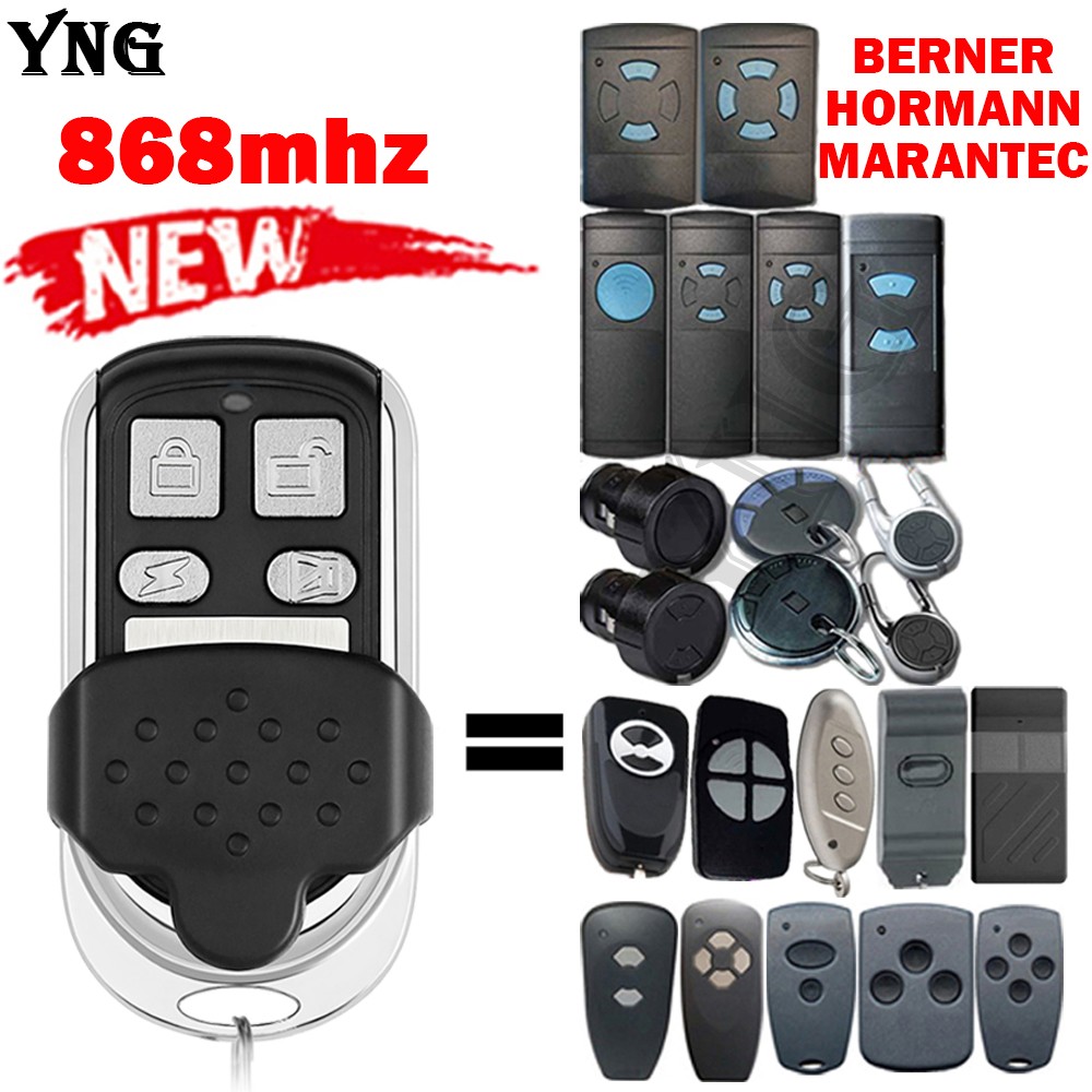 For Hormann Marantique Berner 868MHz Garage Door Remote Control Duplicator HSZ1 HSZ2 BHS121 BHS130 BHS140 Digital D302 Gate Opener