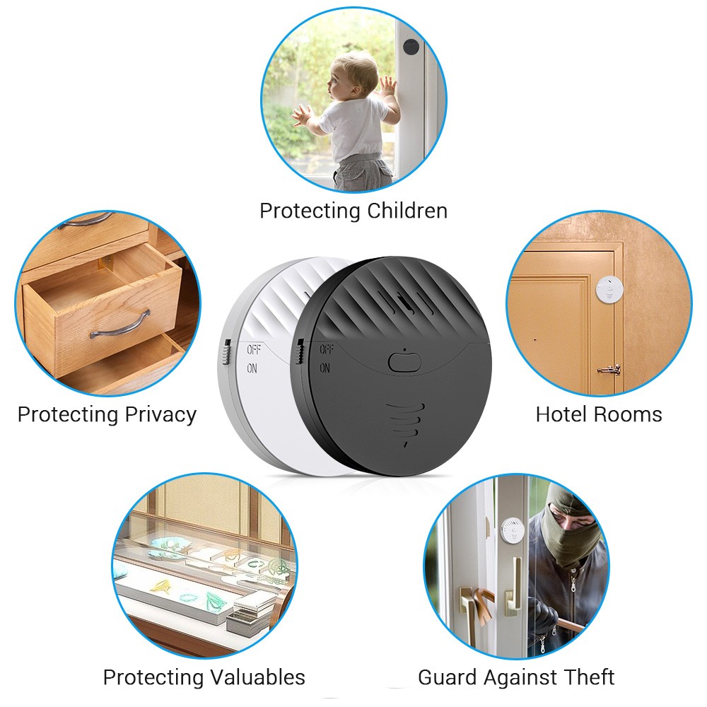 Elecpow Tuya Smart WiFi Door Window Vibration Alarm Sensor 130dB Broken Glass Vibration Burglar Sensor Alarm Home Safety Detector