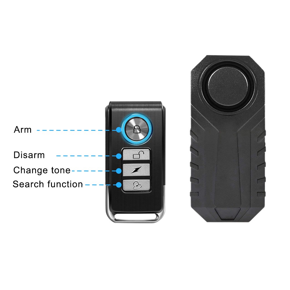 Elecpow Remote Control Bike Alarm 113dB Motorcycle Electric Bicycle Security Anti-theft Reminder Vibration Warning Alarm Sensor