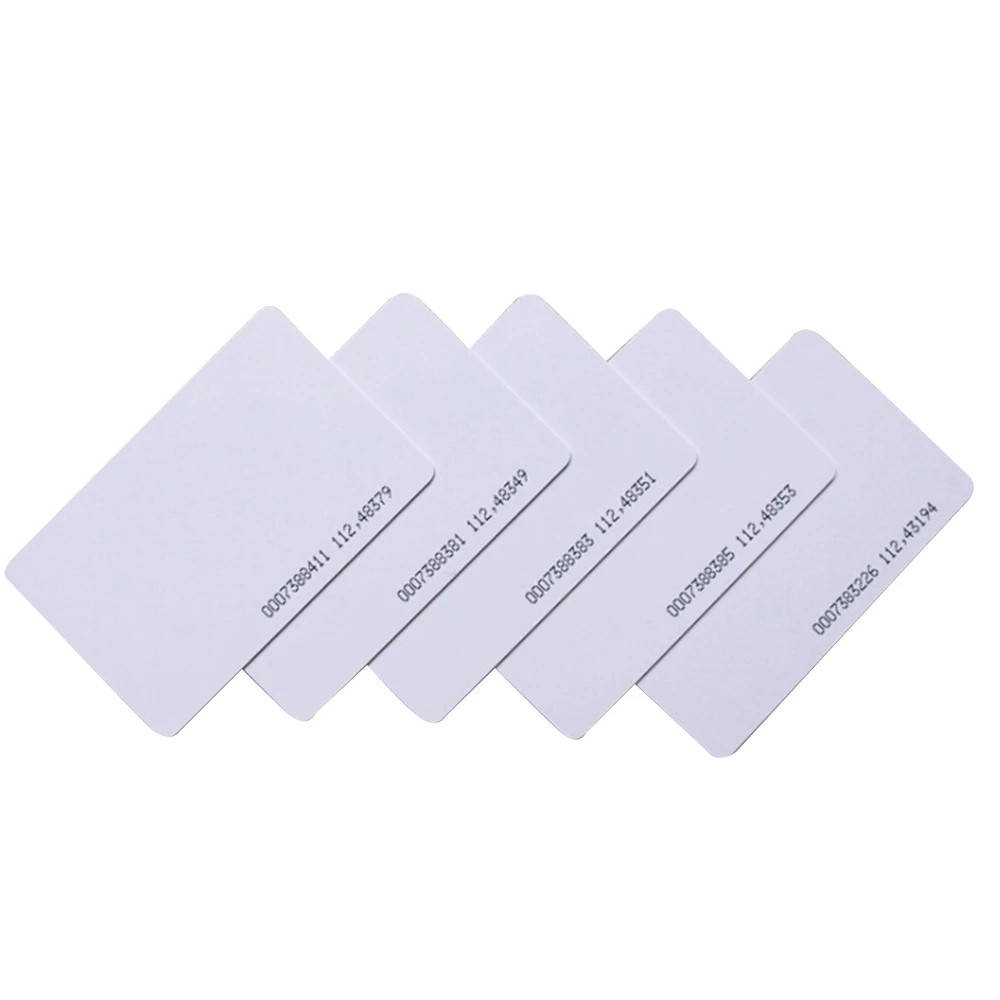 100pcs High Quality ID Read Only RFID 125KHz TK4100/EM4100 Smart White Thin Card In Access Control Free Shipping