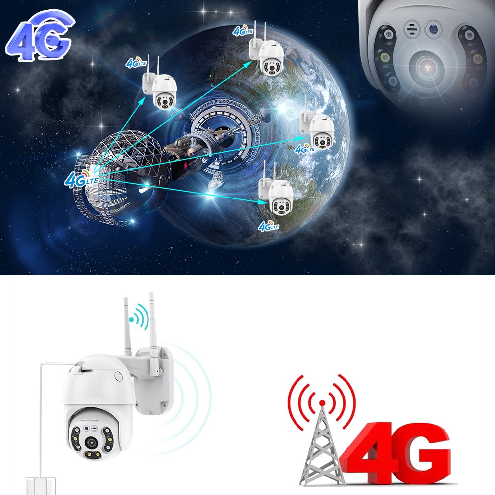 4G سيم بطاقة IP كاميرا 2MP/3MP/5MP HD كاميرا واي فاي PTZ كاميرا بشكل قبة في الهواء الطلق بطريقتين الصوت الأمن CCTV P2P الأشعة تحت الحمراء للرؤية الليلية 30M