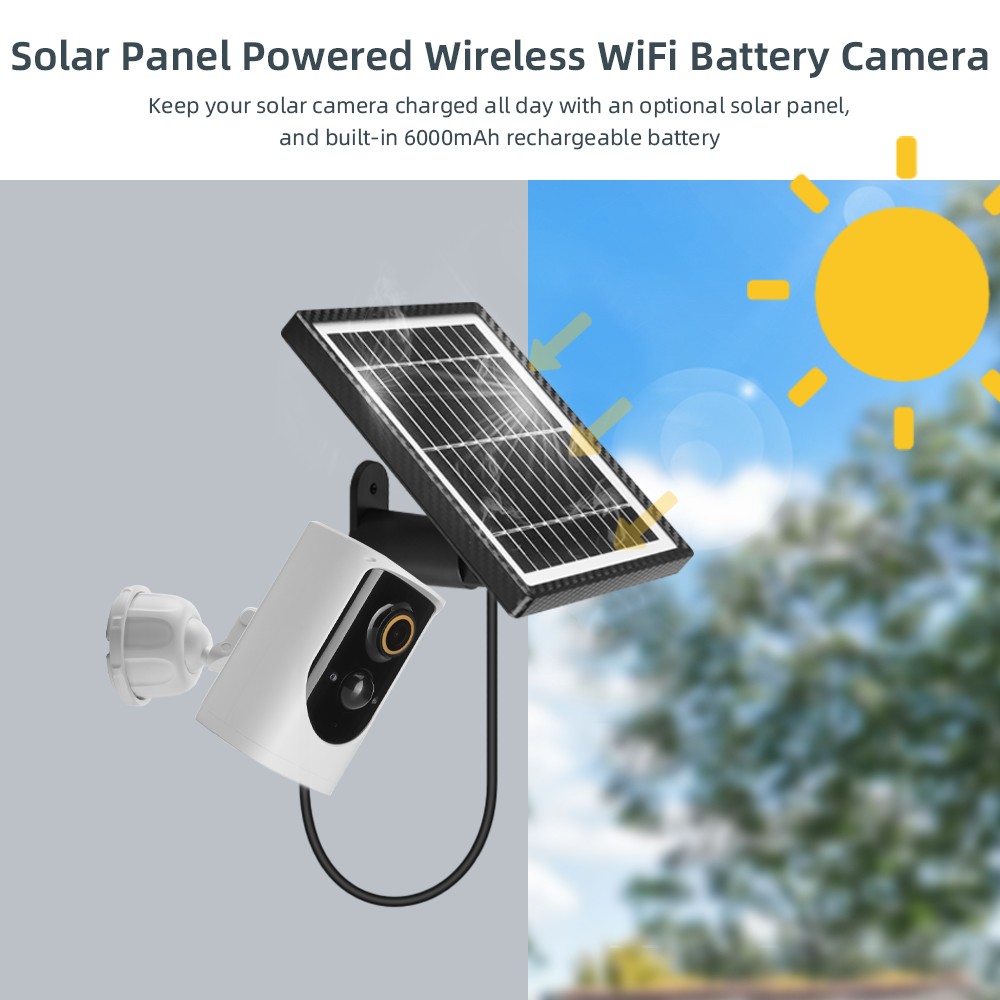 Battery Camera Wifi Solar Camera Free Cloud Service 1080P Wireless Rechargeable Battery IP Camera Outdoor Surveillance Camera