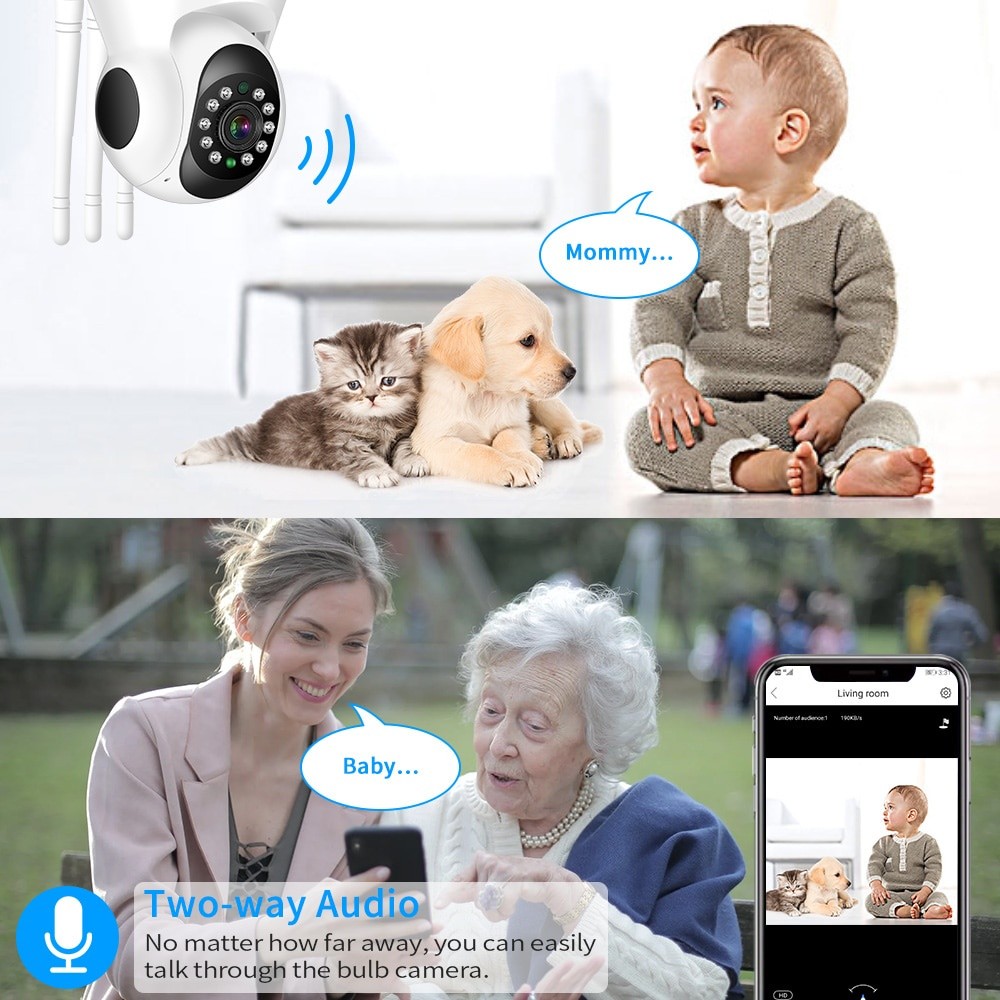 WIFI Wireless IP Camera Smart Home Security Camera Monitor 2-Way Audio CCTV Baby Monitor for Bedroom