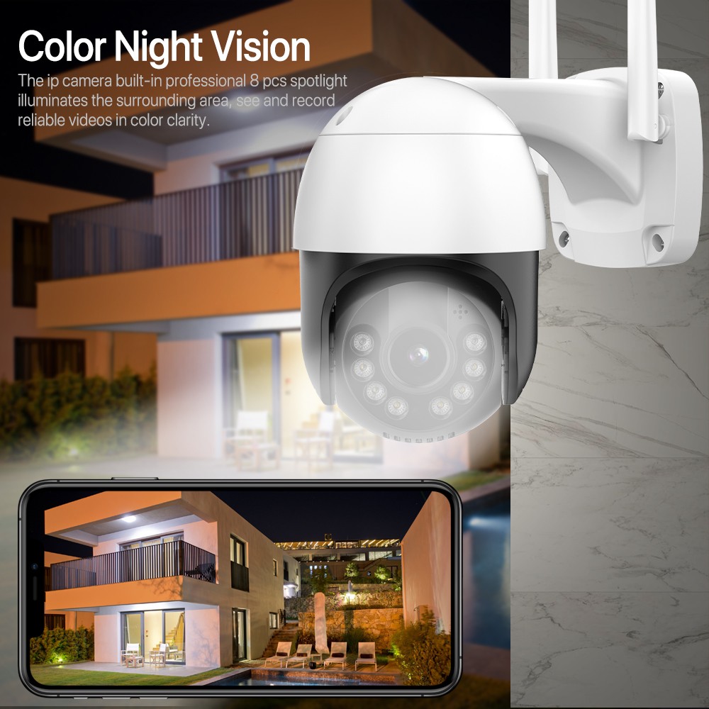 2022 4K 8MP HD PTZ Camera Video Surveillance Wifi IP Camera iCsee 5MP Outdoor Security CCTV Camera AI Auto Tracking Support