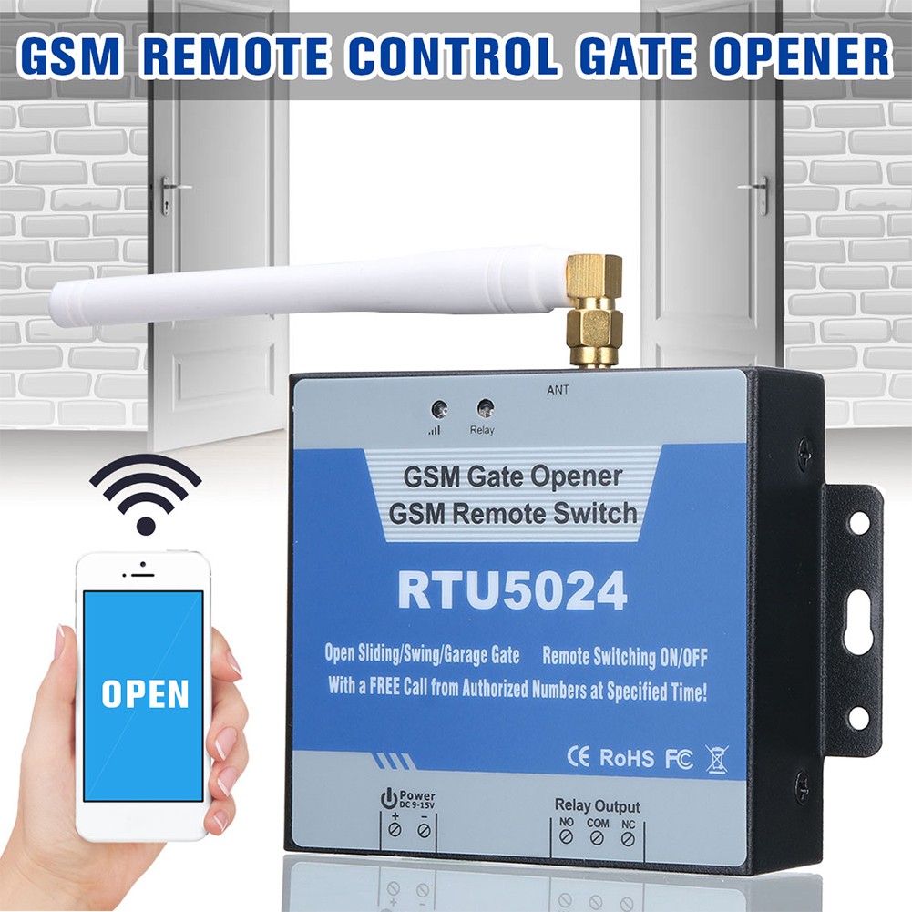 GSM Remote Control Opener Relay Switch RTU5024 Remote Control Door Opener For Sliding Swing Garage Gate