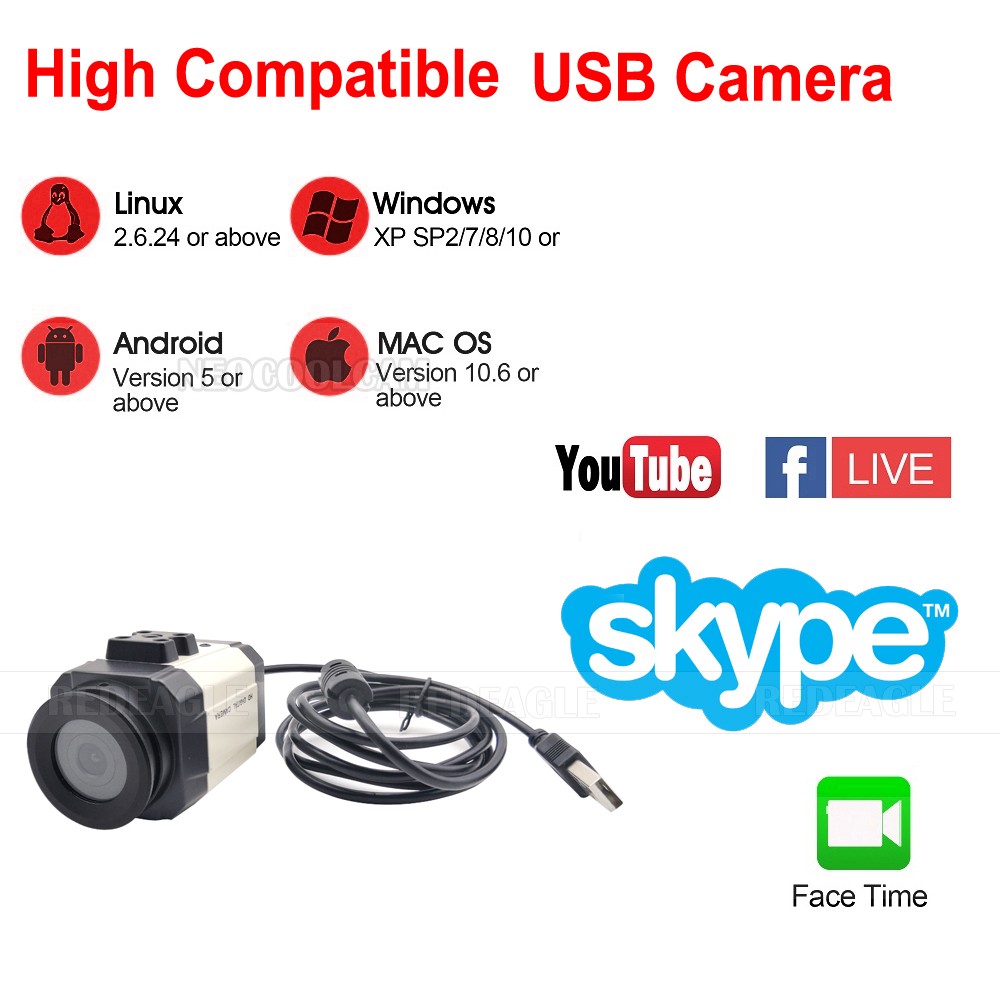 REDEAGLE 4 Megapixel 30fps High Speed ​​USB Webcam Microphone UVC Conference Video Computer Camera 4MP Wide Angle 3.6mm Lens