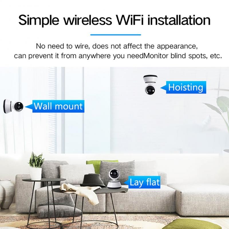 Wireless IP Camera Home Security CCTV WiFi Surveillance Camera Indoor Infrared Night Vision Monitoring Robot Baby Monitor Video Cameras