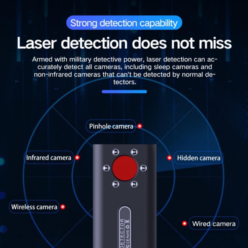 Portable Hotel Anti-Spy Hidden Camera Detector Block Monitoring Wireless Signal Detector Car GPS Positioning Tracking Detection