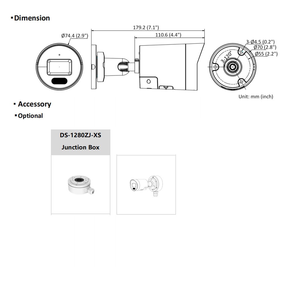 2022 Hikvision DS-2CD2047G2-LU/SL 4MP ColorVu Strobe Light and Warning Audible Fixed Mini Bullet CCTV Network IP Camera