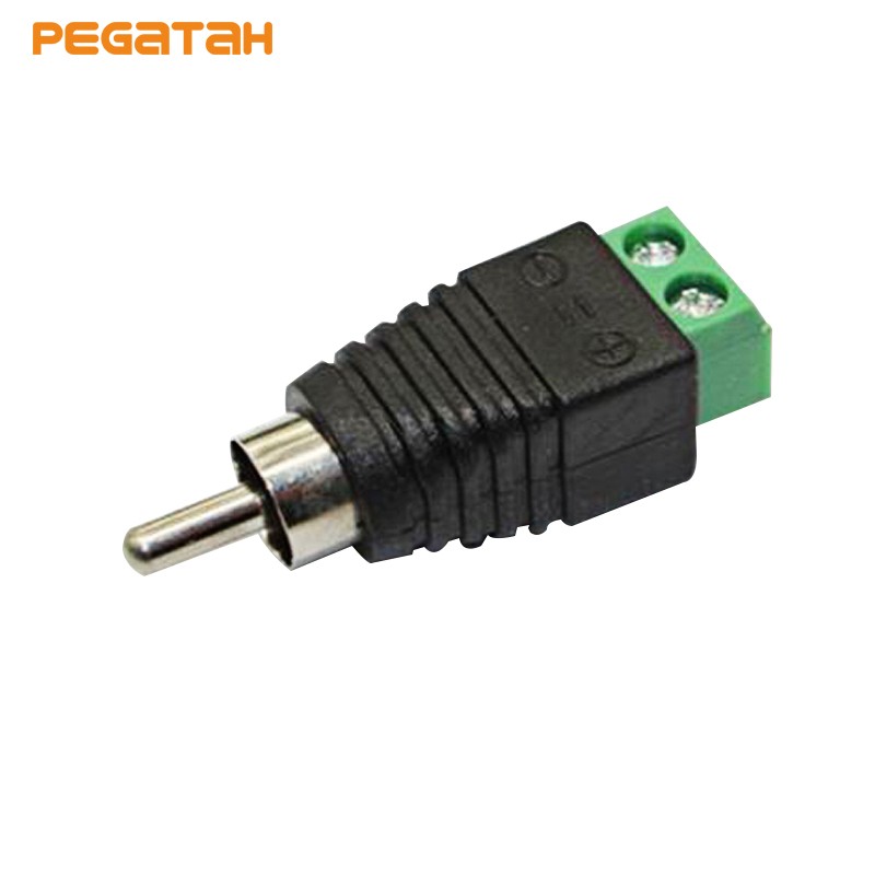 10pcs 2pcs BNC Male Connectors RCA Plug JR-R55 with Audio to Terminal Block for CCTV Camera AHD CVI Camera TVI Camera