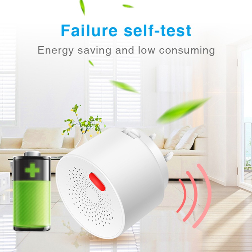 Tuya Wifi Smart Gas Leak Detector Natural Gas Safety Alarm Sensor Warning Leakage Sensor fire Safety EU US UK Plug Smart Home