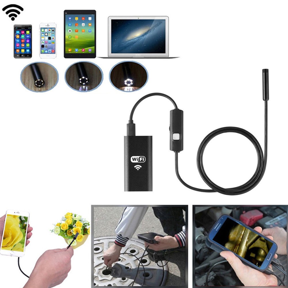 8mm for Car Endoscope Camera Endoscope Flexible IP67 6 LED Inspection Smartphone Auto Endoscope for Apple Android Mobile Phone