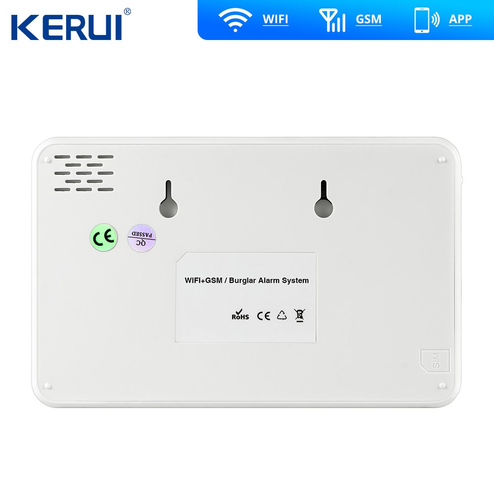 2022 Kerui Tuya W18 لاسلكي واي فاي إنذار المنزل GSM IOS أندرويد APP التحكم LCD GSM SMS لص نظام إنذار لأمن الوطن