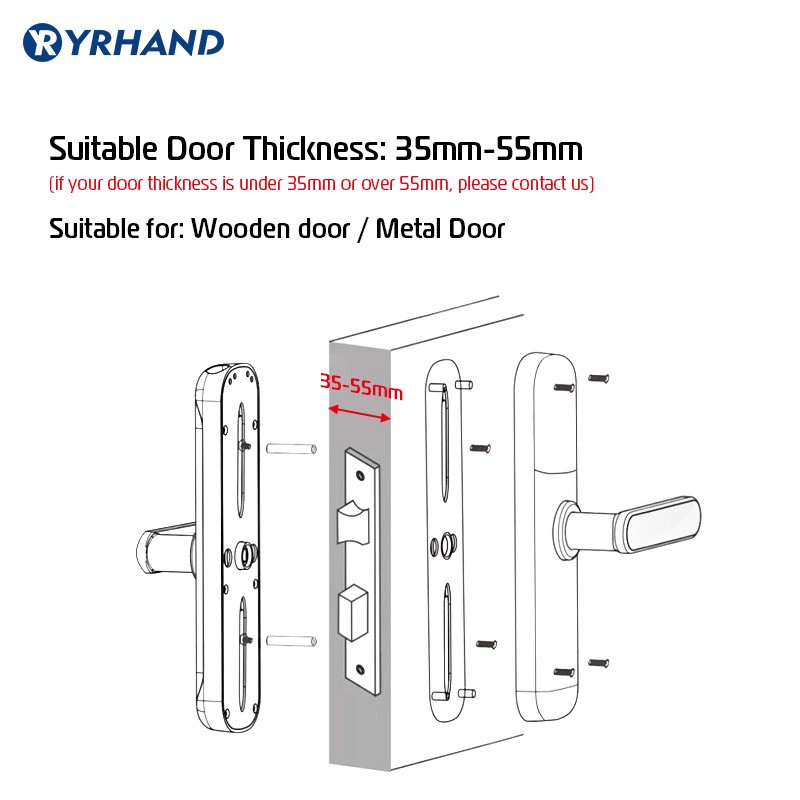 2022 YRHAND H2 Tuya wifi fingerprint fechadura eletronica password cerradura inteligente smart door lock