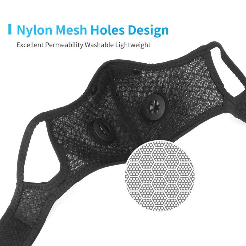 Face Mask 5 Layers Washable Mouth Masks With Respirator Activated Carbon Insert Respirator Proof Mask mascarilla PM023