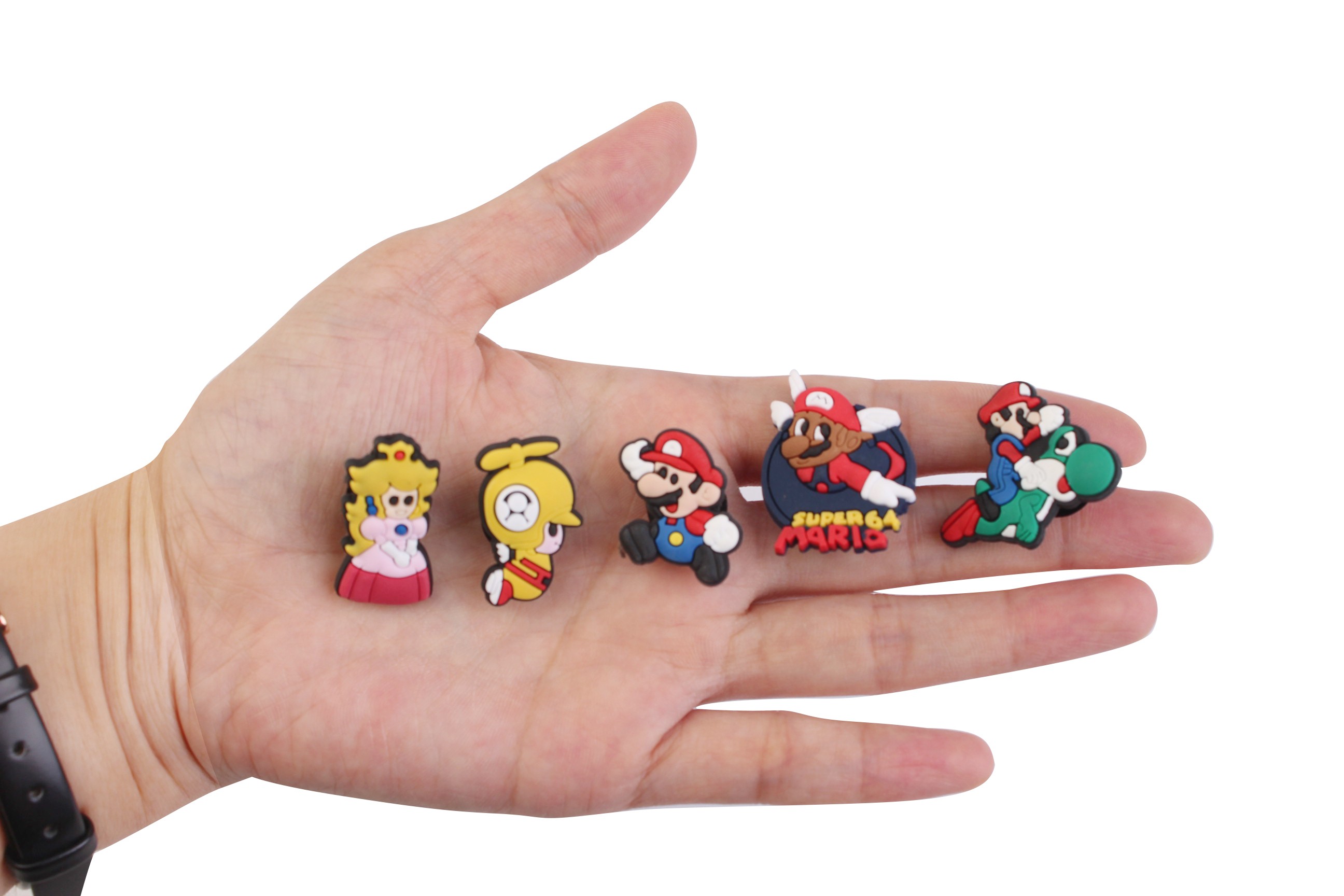 20pcs Cartoon Super Mario Luigi Mushroom PVC Shoe Charms Garden Croc Shoe Accessories Charms Buckle Fit Croc JIBZ Children Party