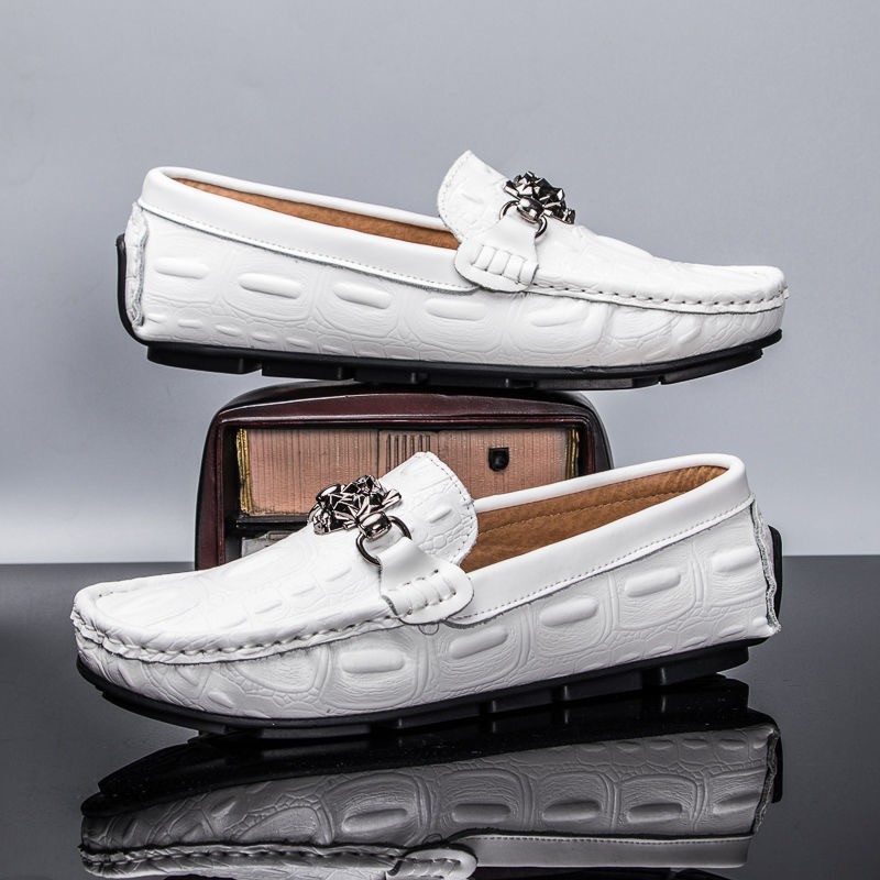 2021 shoes man 100% genuine leather man flat shoes loafers slip on flat shoes moccasins man driving shoes