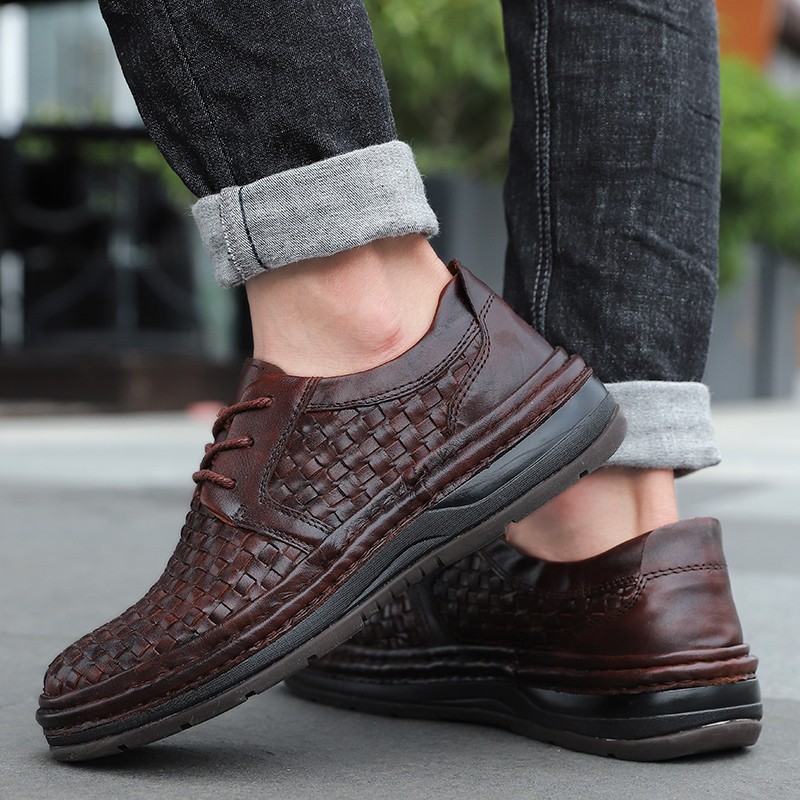 Brand fabric sneakers outdoor breathable shoes slip on flat shoes male footwear men shoes quality leather men driving shoes