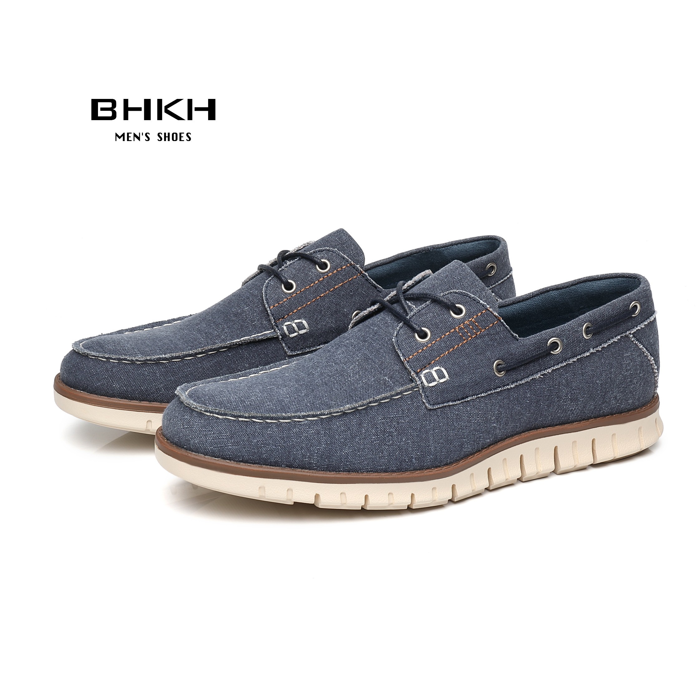 BHKH 2022 Autumn Canvas Loafers Shoes Fashion Men Casual Shoes Comfortable Smart Casual Shoes Office Work Footwear Men Shoes