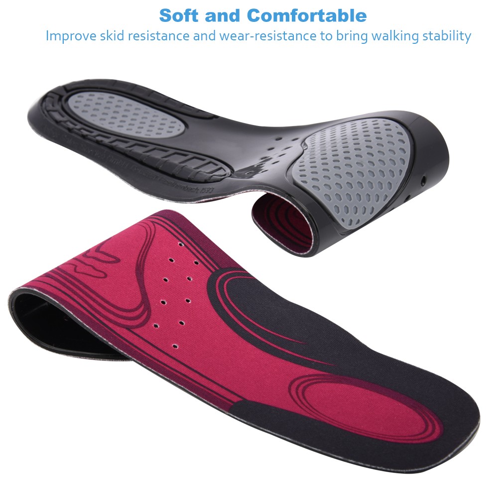 Elino Gel Sport Insoles Printed Mesh Shoe Pads Shock Absorption Feet Protector Insert Cushion Men Women Insoes for Sneaker