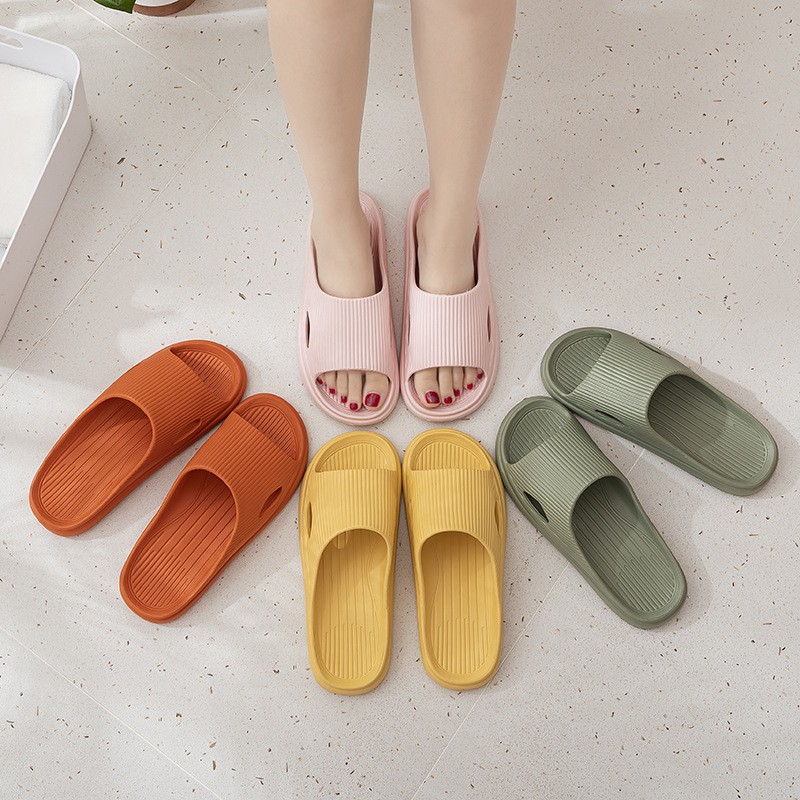 Home Soft-soled Slippers Women Summer Bathing Non-slip Soft Sandals Couple Noise Reduction Wear-resistant Flip Flops Female Shoes