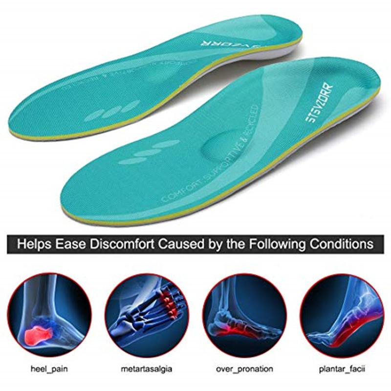 Plantar Fasciitis Flat Feet Arch Support Orthotic Insoles Relief Heel Pain, Sports Orthotic Insole Men Women Sneaker Sole Insert