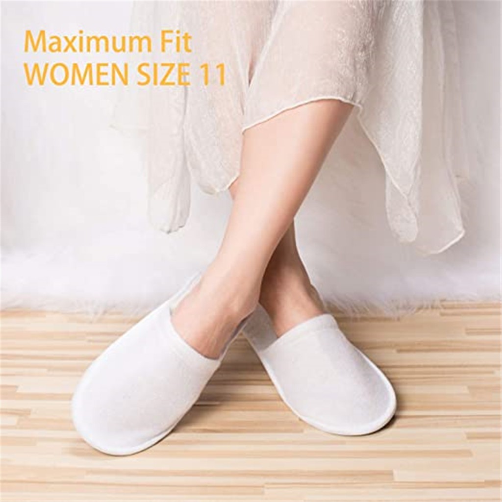 5-100 Pair Disposable Travel Hotel Slippers White Toweling Closed Toe Spa Shoes Bath Sets Bathroom Bathroom Shower Accessories