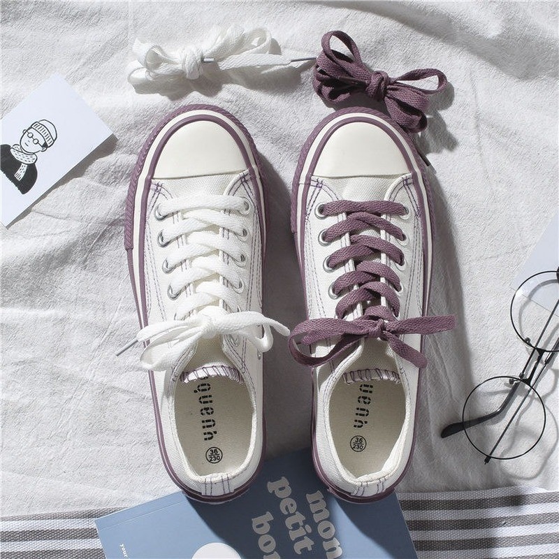 2022 Spring Basic Stylish Women Espadrilles Candy Color Students Outdoor Casual Canvas Sneakers White Concise Zapatillas Mujer