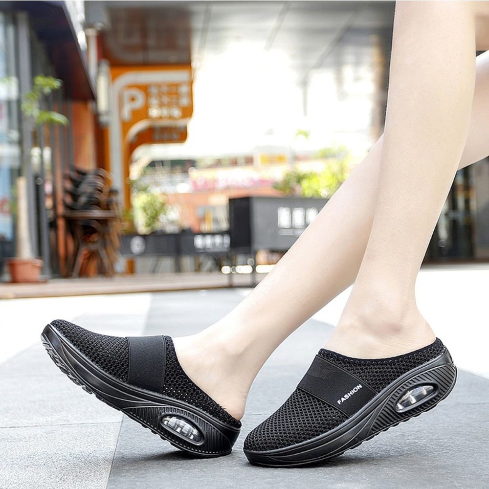 WONTIF Slides For Women Washable Slingback Orthopedic Slides Sandals Sports Air Cushion Slip On Orthopedic Diabetic Walking Shoes